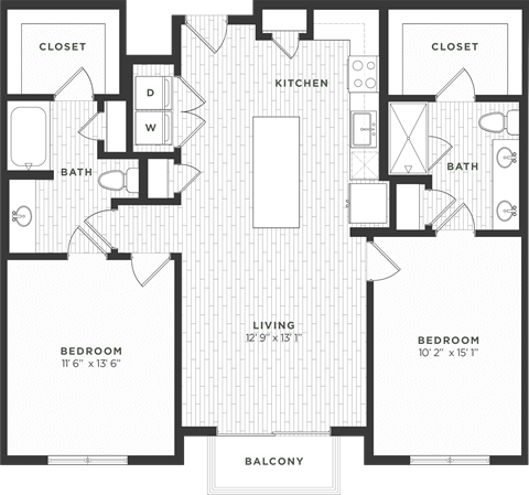 Two Bedroom Floorplan